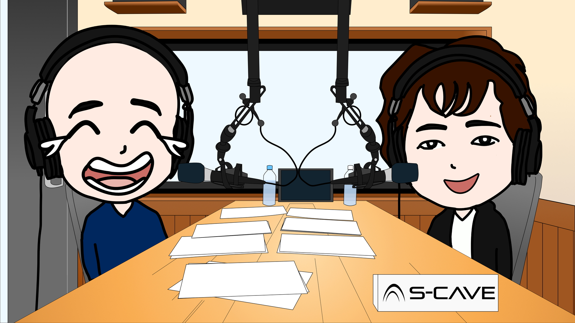 YouTube用に作った背景画像、実はこちらも某ラジオ局ブースを参考に作った